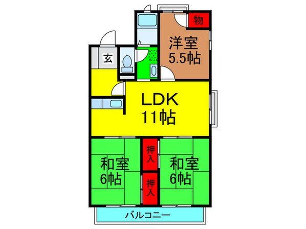 ヒュ－ゲルハイムの物件間取画像